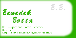 benedek botta business card